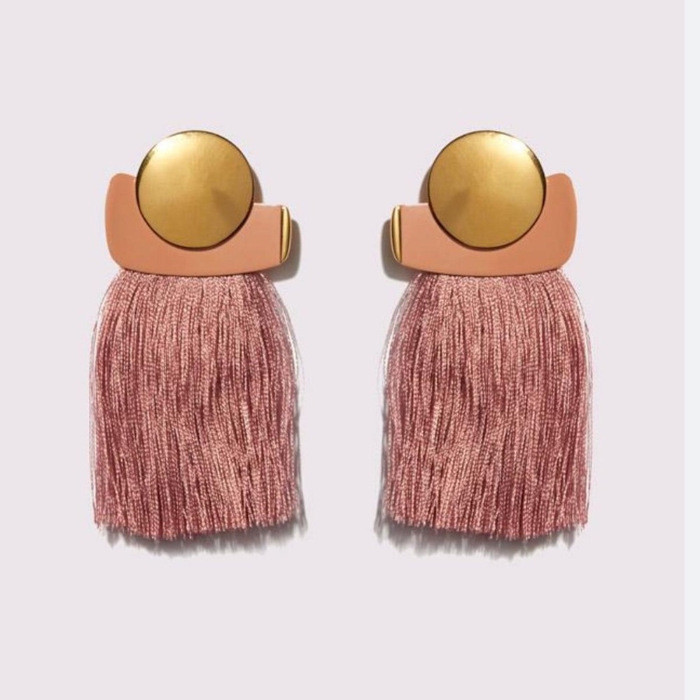 Lizzie Forunato tassel fringe post earrings